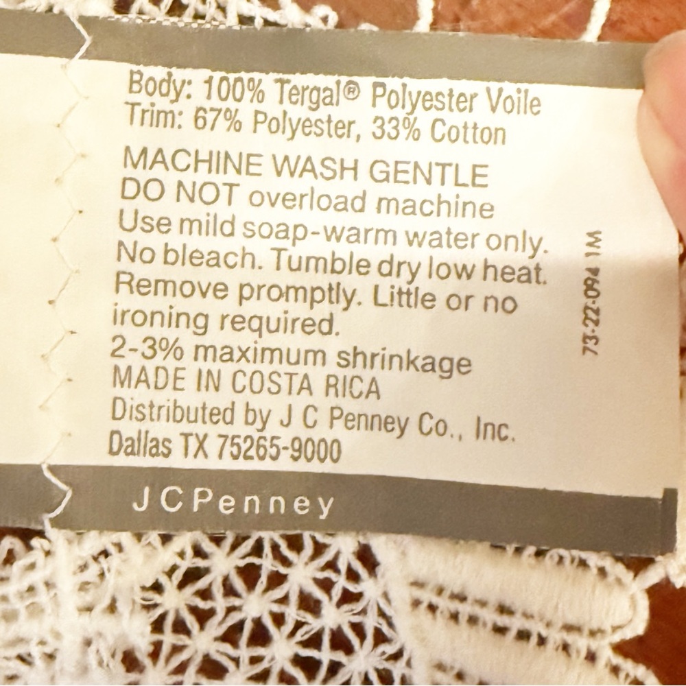 JCPenney Ivory Lace Valance Swag Curtain Vintage - Picture 5 of 5
